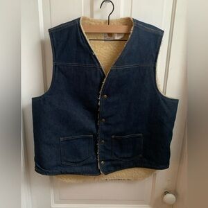 Carhartt 8SVT Sherpa Lined Vest Denim XLT